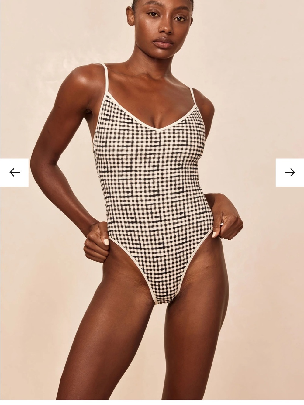 Monday Swimwear Black & White Gingham One-Piece